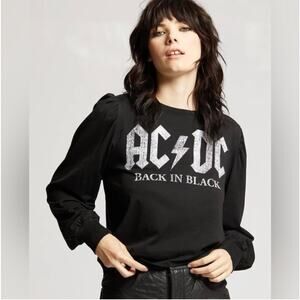 Recycled Karma AC/DC Long Sleeve Graphic Top - Size Large